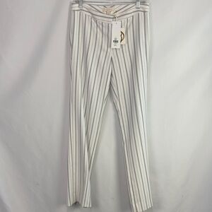 NWT Etcetera Cream w Navy Striped Slacks